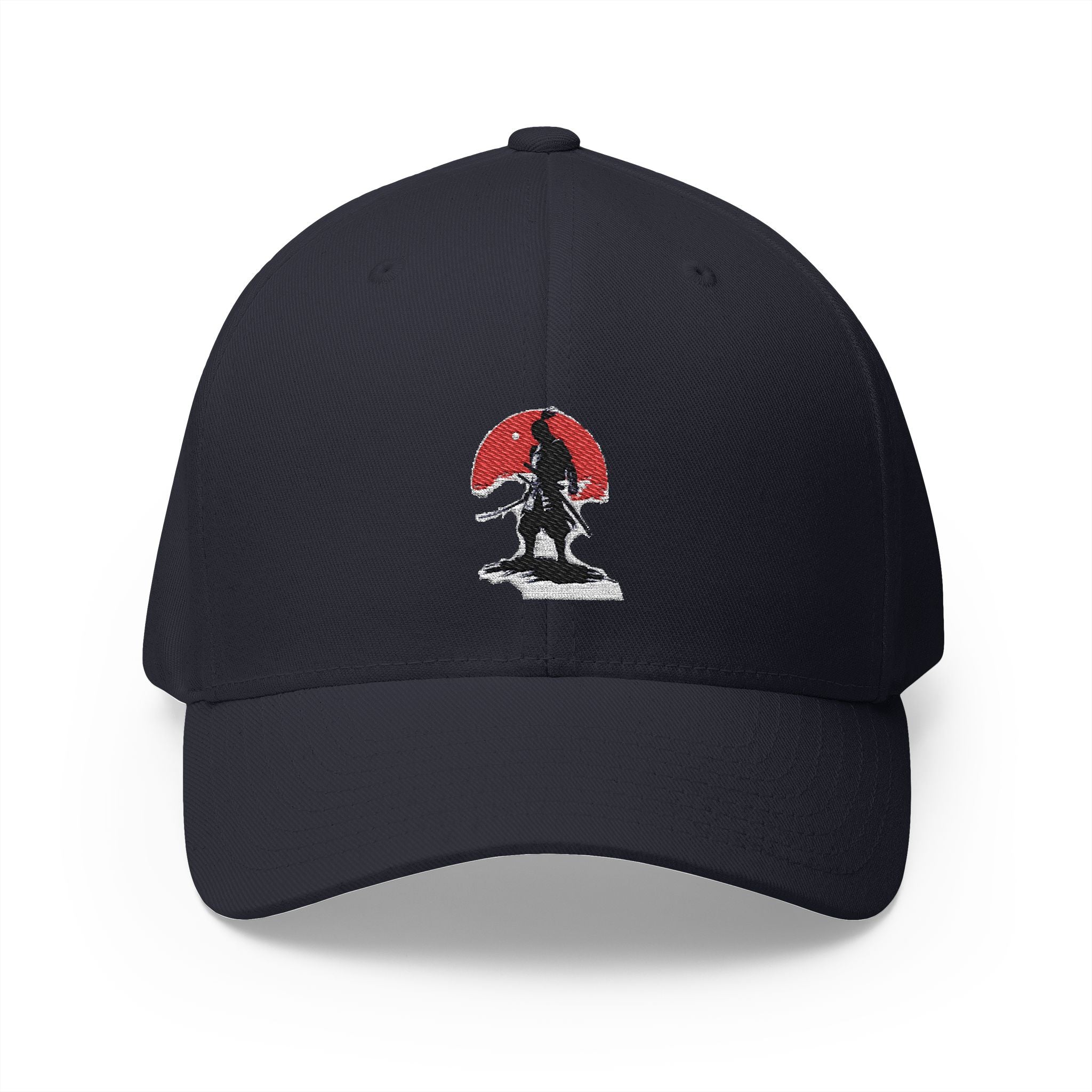 Embroidered Samurai Cap - Closed-Back Structured Hat for Adventure Lovers