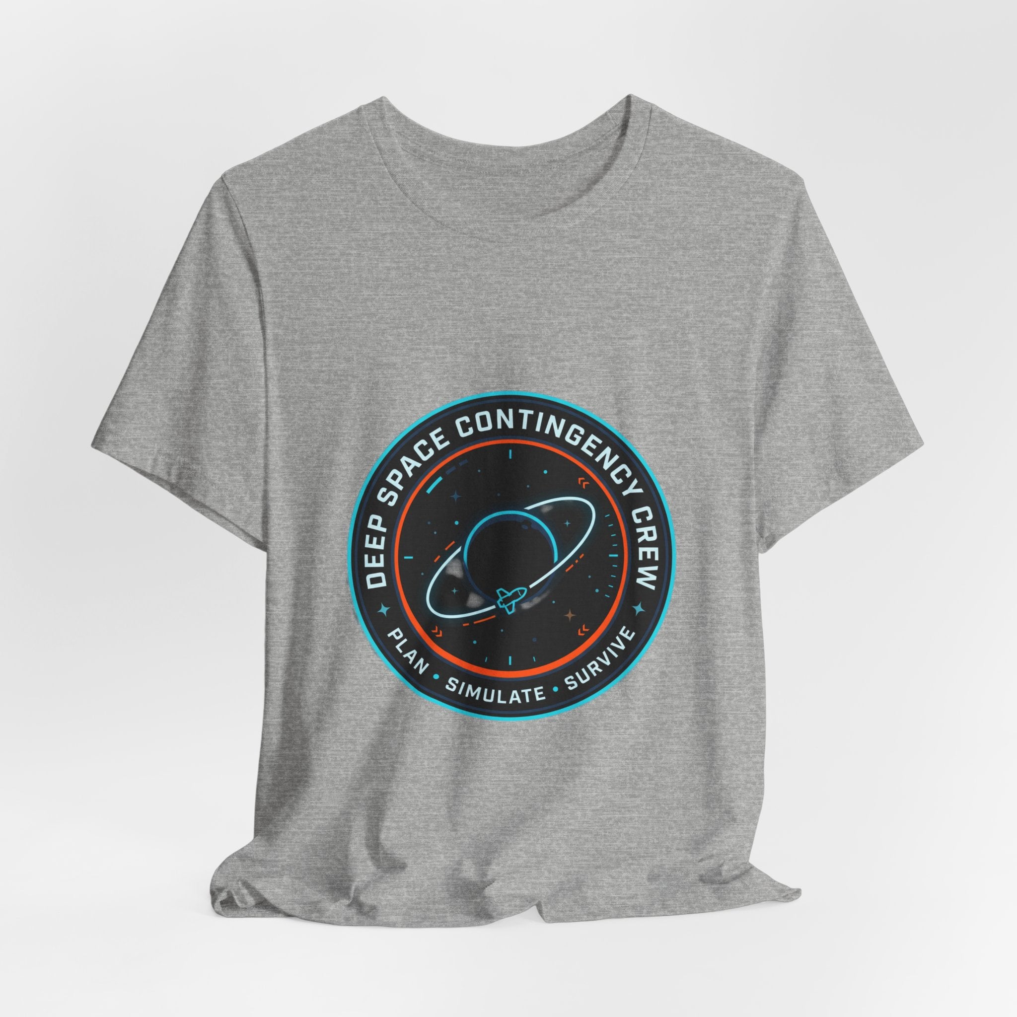 Deep Space Contingency Crew Tee | mission patch, hard sci‑fi exploration