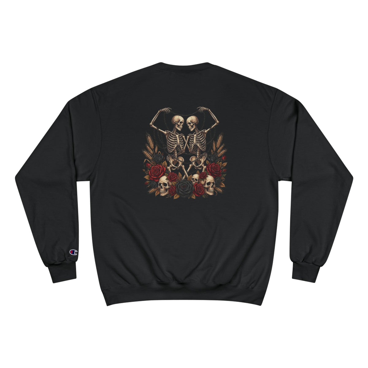 Skeleton Floral Halloween Champion Sweatshirt