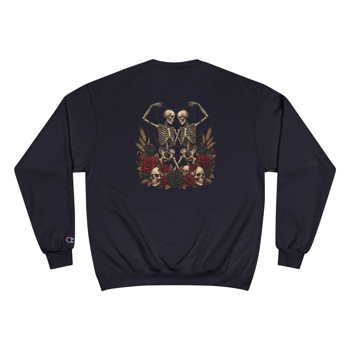 Skeleton Floral Halloween Champion Sweatshirt