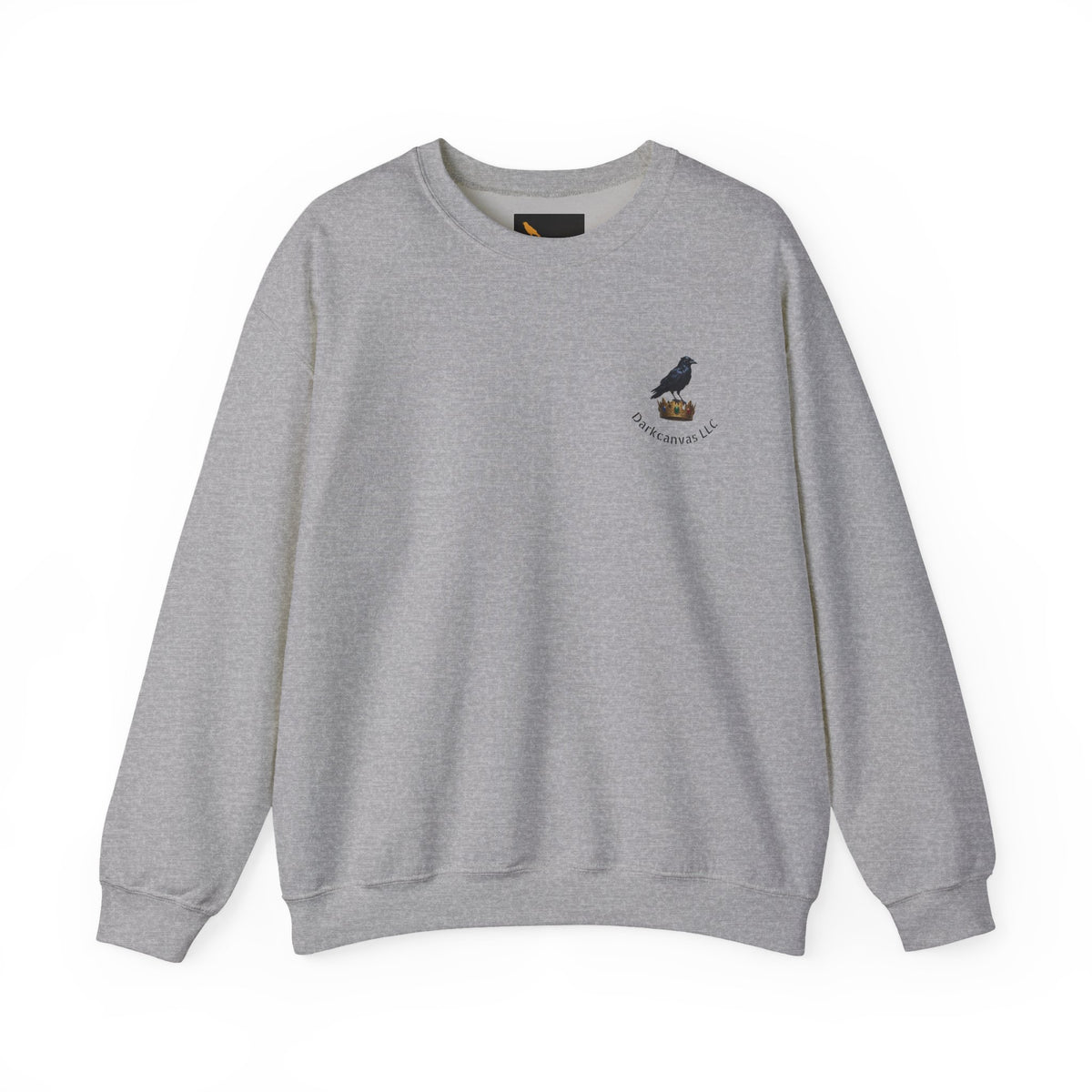 Crewneck Sweatshirt — Raven Skull Graphic Crewneck (Canvas LLC)