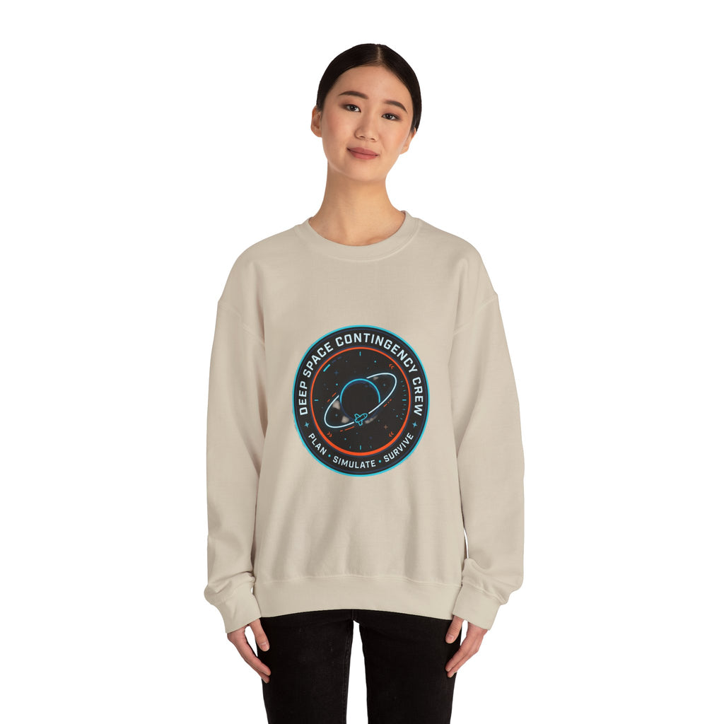 Deep Space Contingency Crew Patch Sweatshirt | hard sci‑fi, mission patch