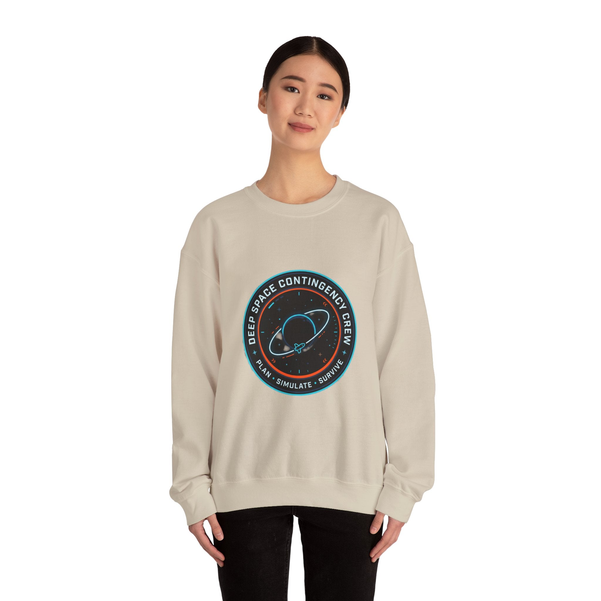 Deep Space Contingency Crew Patch Sweatshirt | hard sci‑fi, mission patch