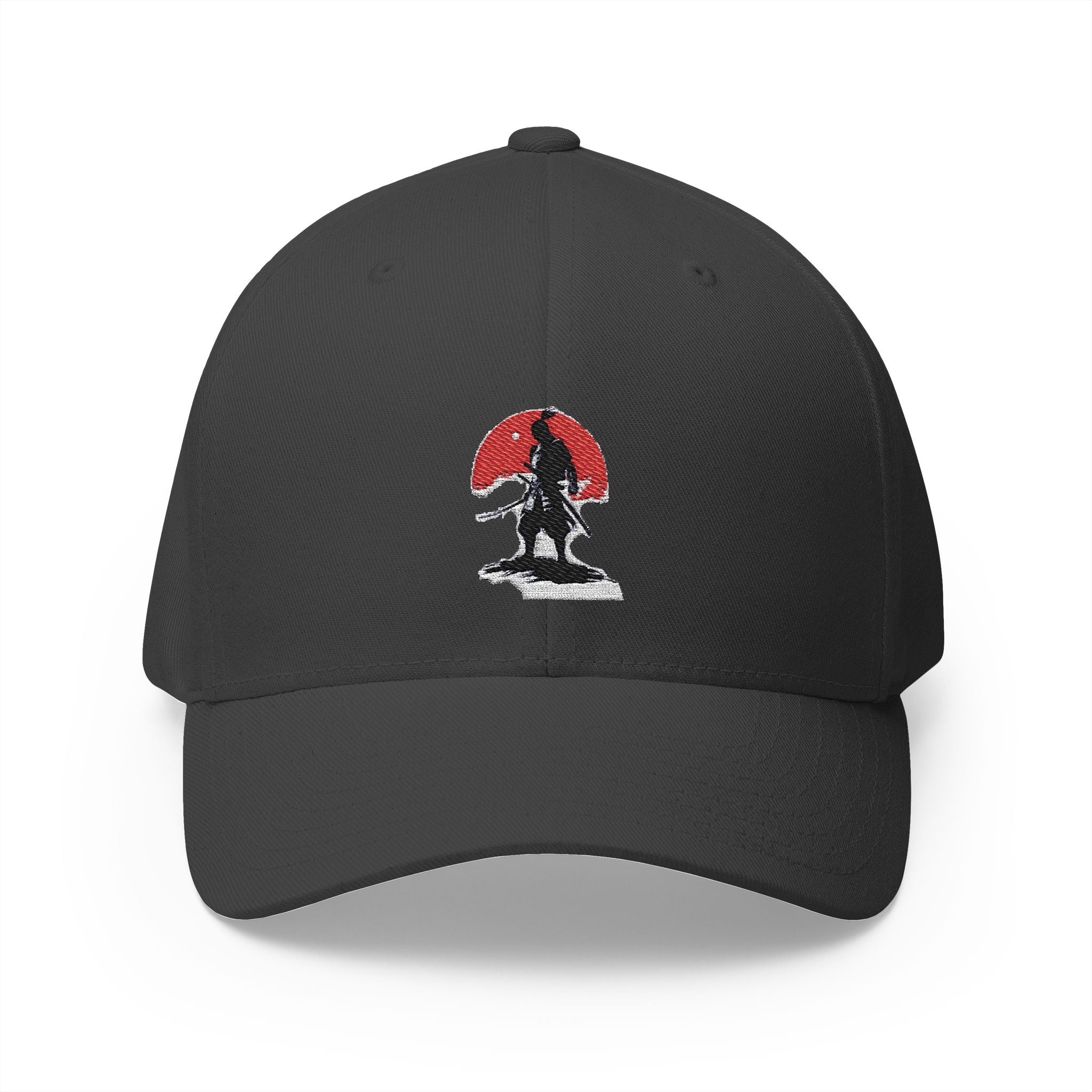 Embroidered Samurai Cap - Closed-Back Structured Hat for Adventure Lovers