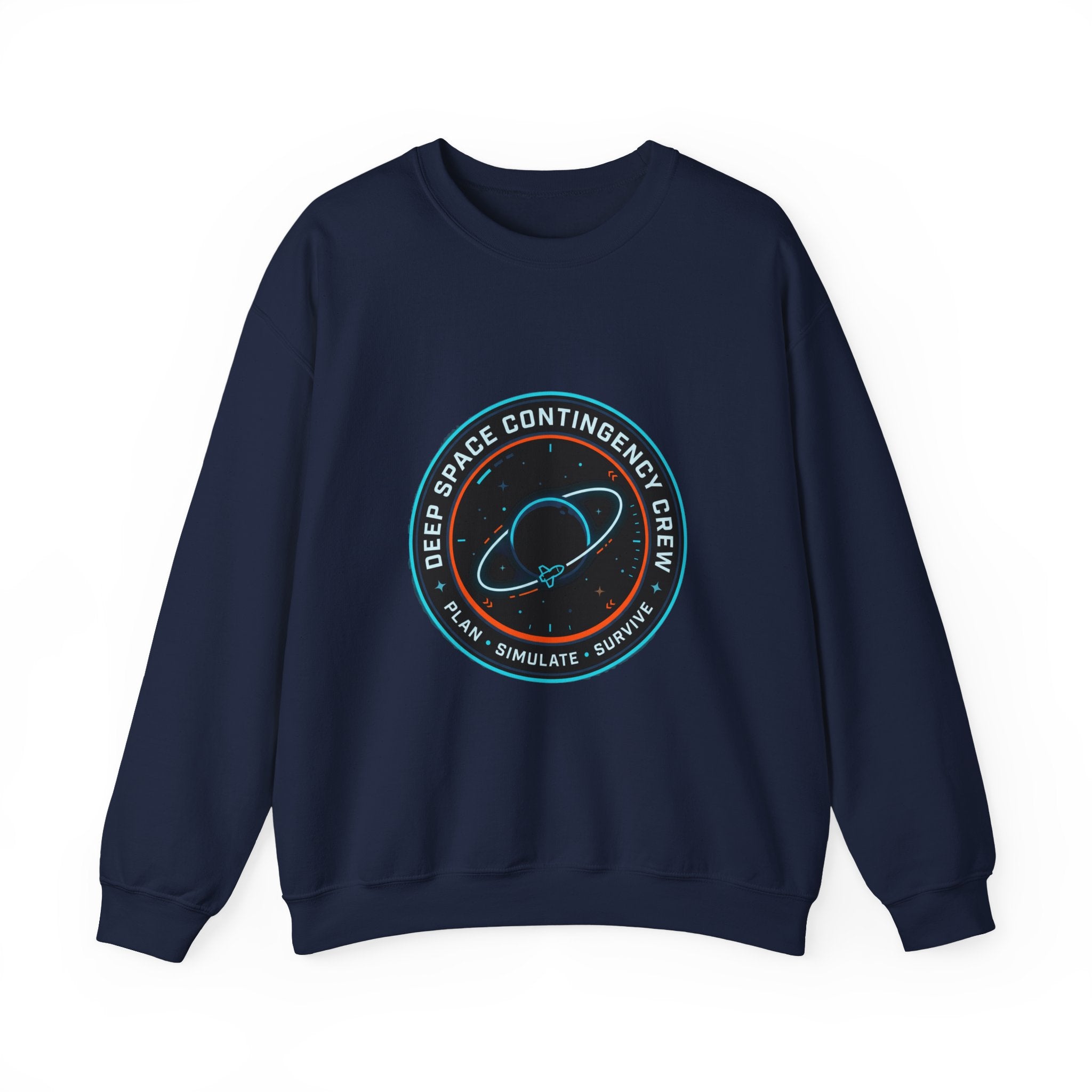 Deep Space Contingency Crew Patch Sweatshirt | hard sci‑fi, mission patch