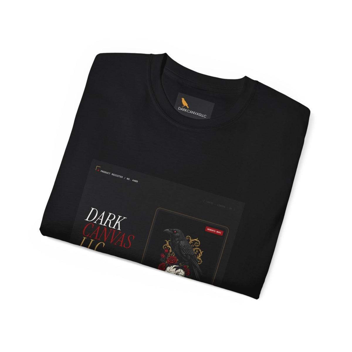 Gothic Skull Vintage Poster Tee — Dark Graphic Shirt