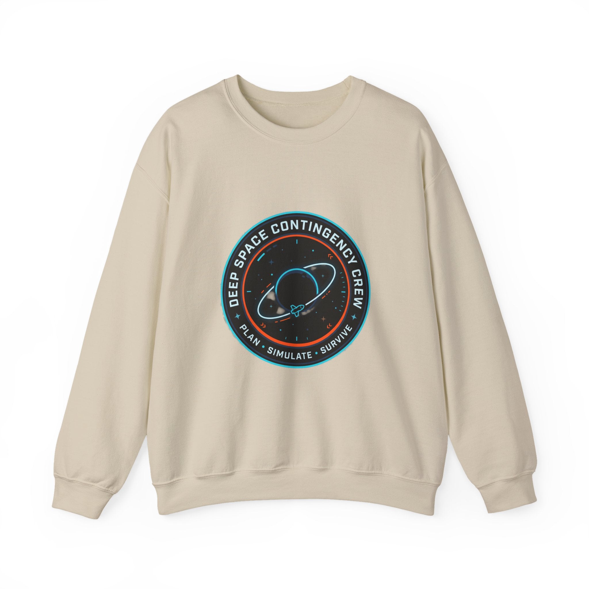 Deep Space Contingency Crew Patch Sweatshirt | hard sci‑fi, mission patch
