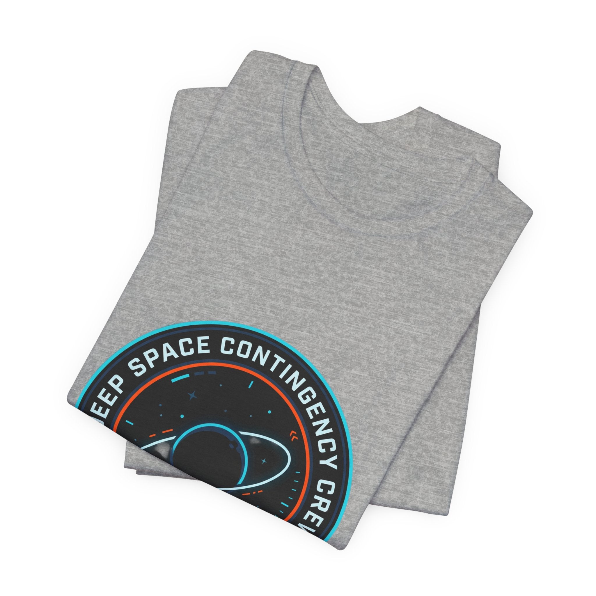 Deep Space Contingency Crew Tee | mission patch, hard sci‑fi exploration
