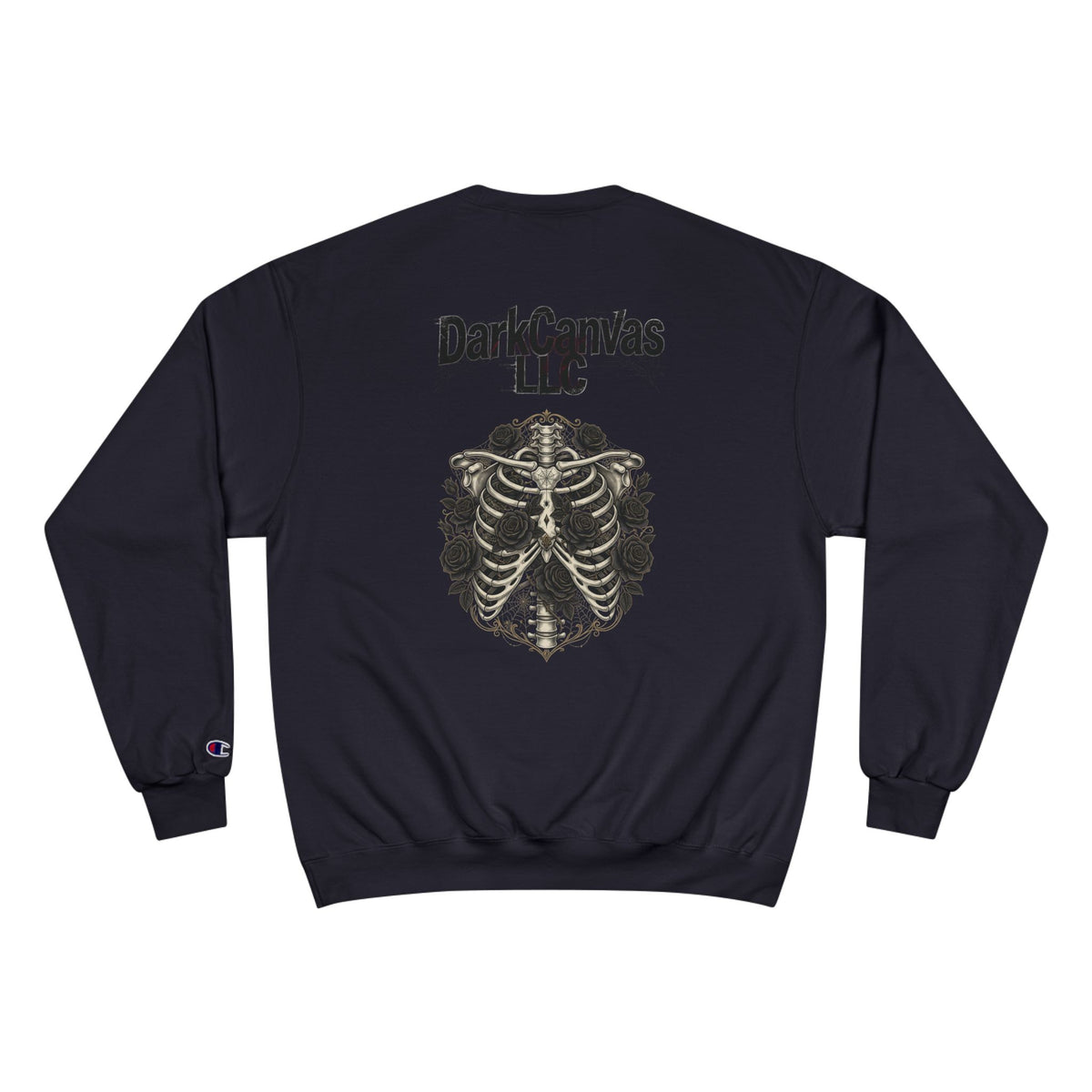 Skull Ribs Champion Sweatshirt — DarkCanvas LLC Graphic Crewneck
