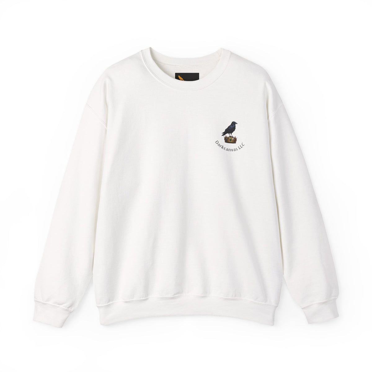 Crewneck Sweatshirt — Raven Skull Graphic Crewneck (Canvas LLC)