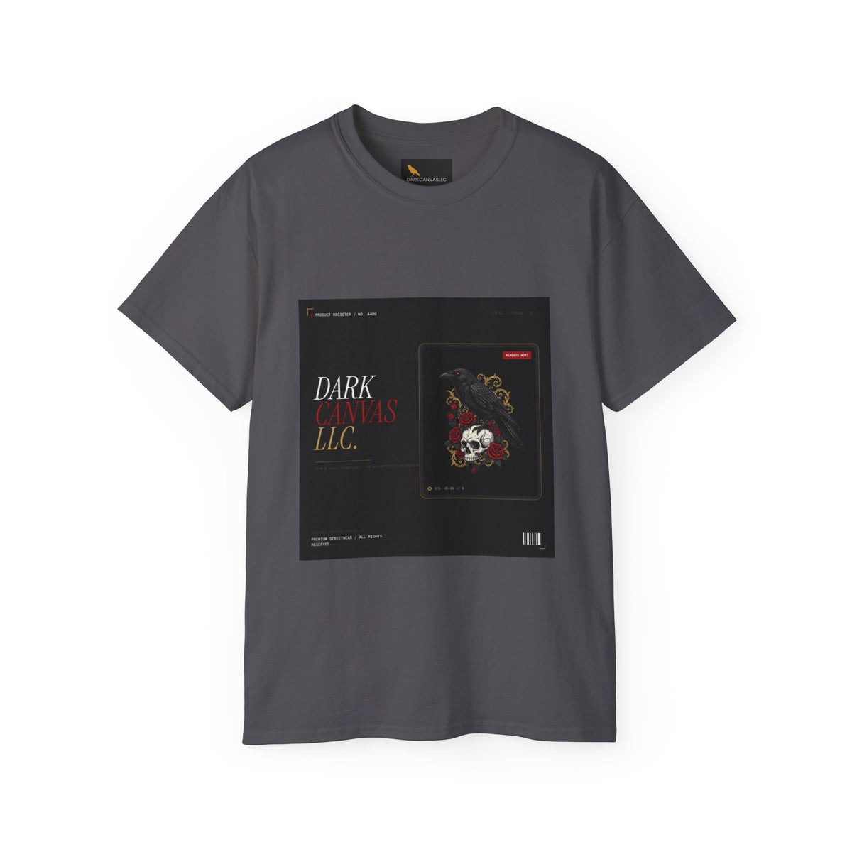 Gothic Skull Vintage Poster Tee — Dark Graphic Shirt
