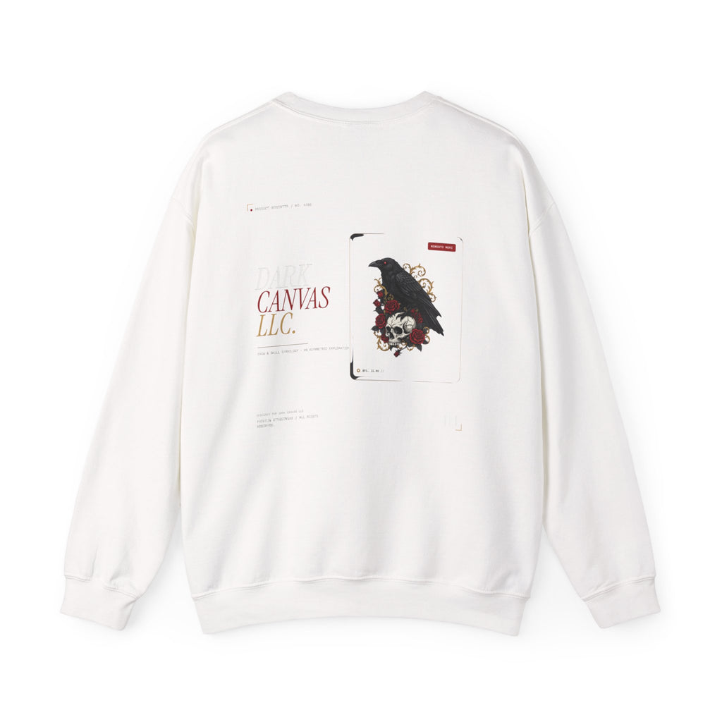 Crewneck Sweatshirt — Raven Skull Graphic Crewneck (Canvas LLC)
