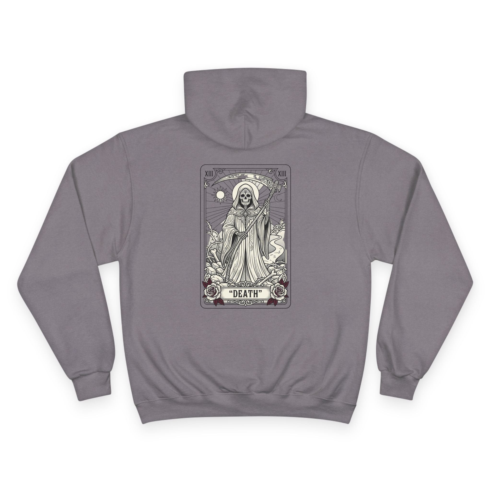 Tarot 'Death' Backprint Hoodie — Mystical Occult Graphic Pullover