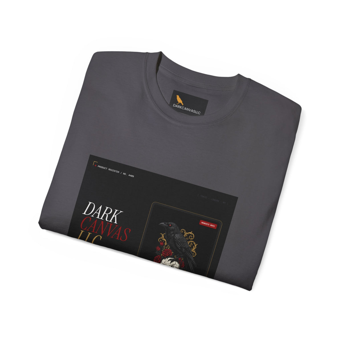 Gothic Skull Vintage Poster Tee — Dark Graphic Shirt