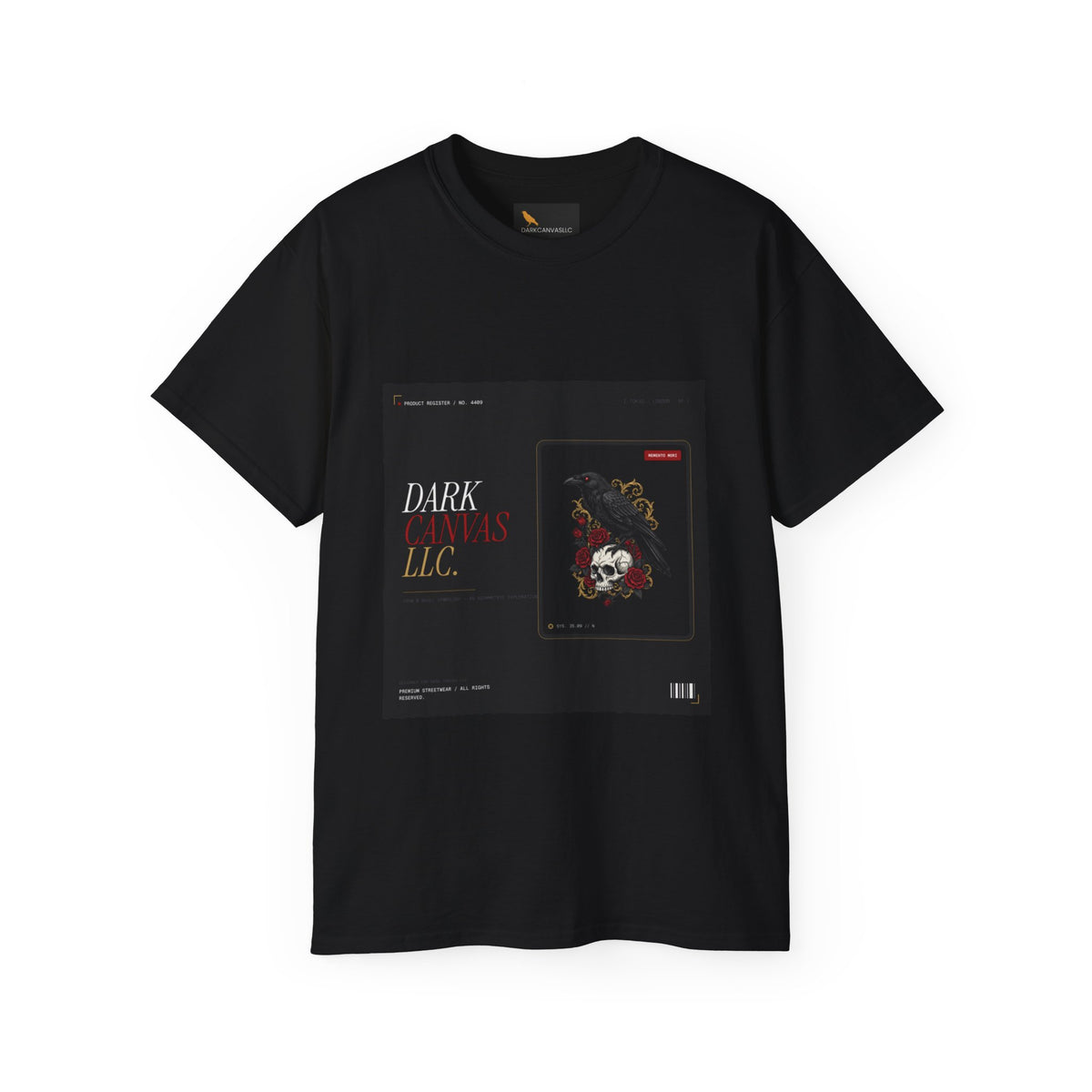 Gothic Skull Vintage Poster Tee — Dark Graphic Shirt