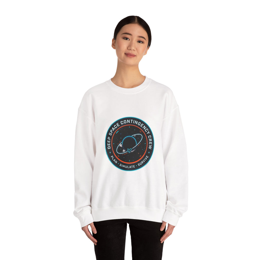 Deep Space Contingency Crew Patch Sweatshirt | hard sci‑fi, mission patch
