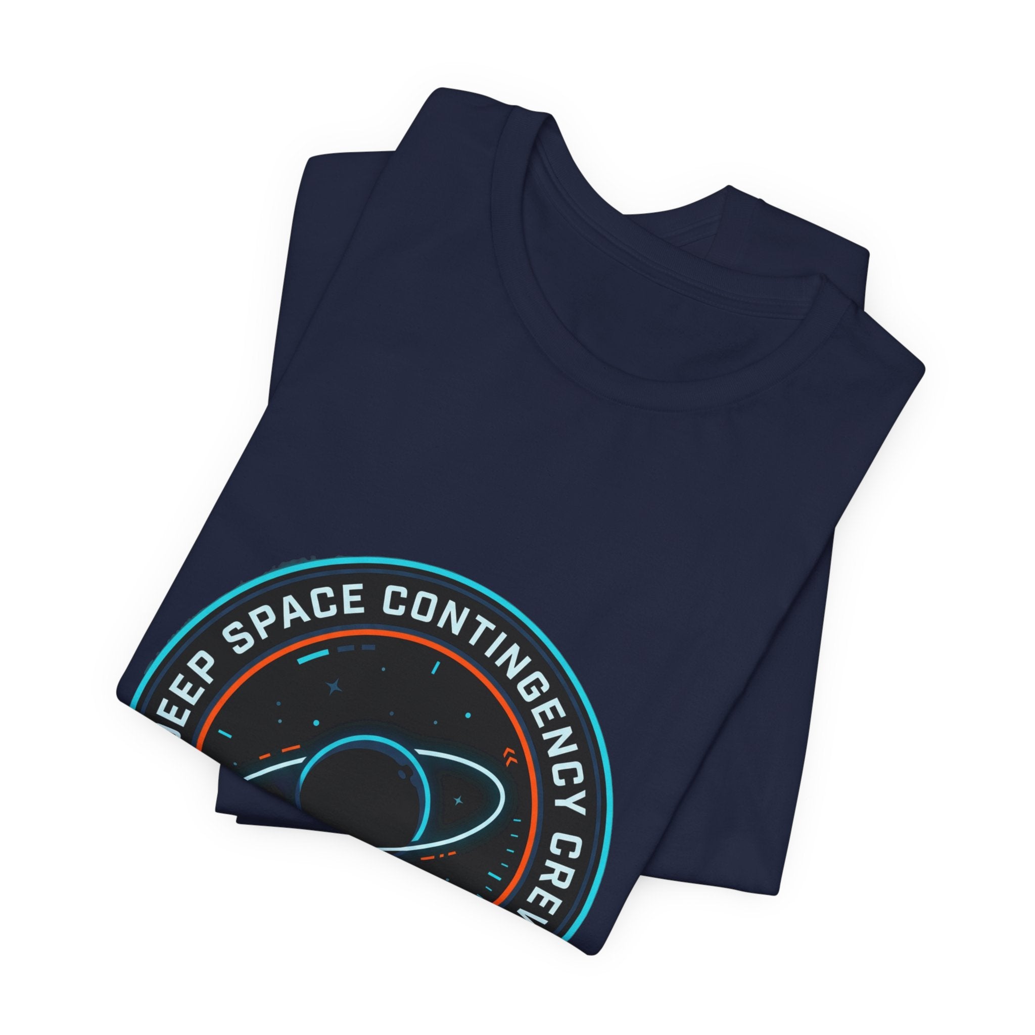 Deep Space Contingency Crew Tee | mission patch, hard sci‑fi exploration