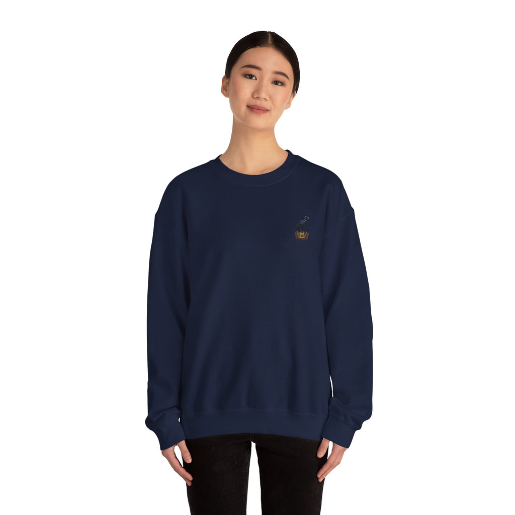 Crewneck Sweatshirt — Raven Skull Graphic Crewneck (Canvas LLC)