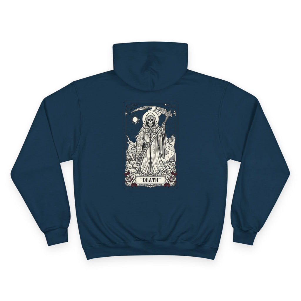Tarot 'Death' Backprint Hoodie — Mystical Occult Graphic Pullover