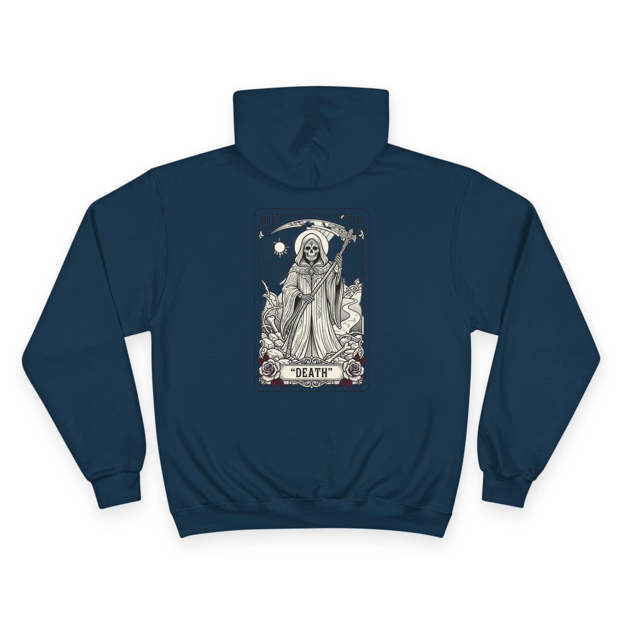 Tarot 'Death' Backprint Hoodie — Mystical Occult Graphic Pullover