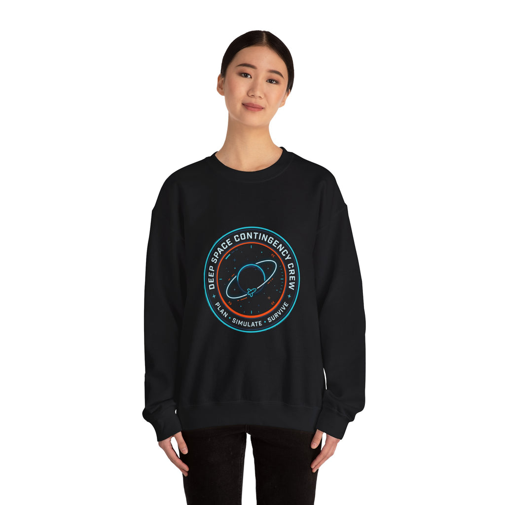 Deep Space Contingency Crew Patch Sweatshirt | hard sci‑fi, mission patch