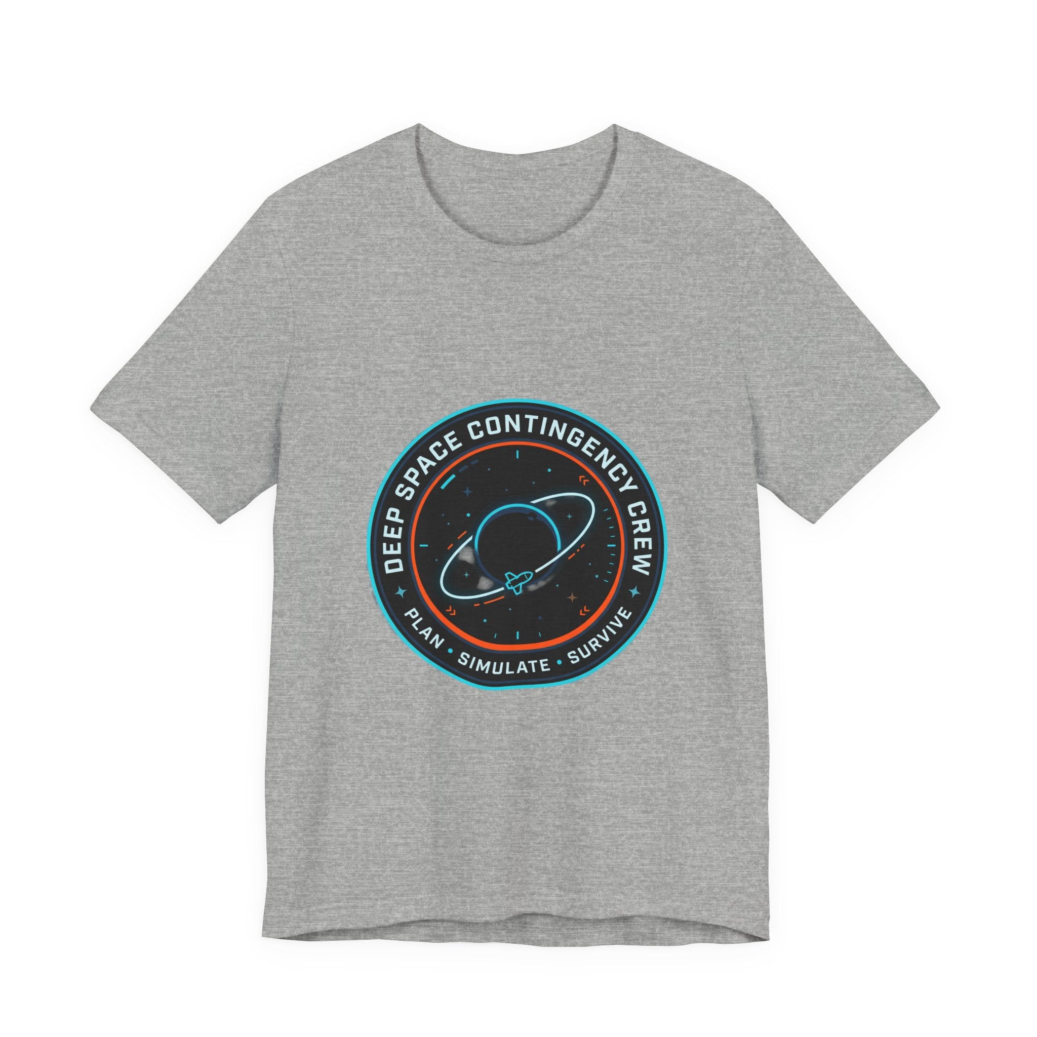 Deep Space Contingency Crew Tee | mission patch, hard sci‑fi exploration