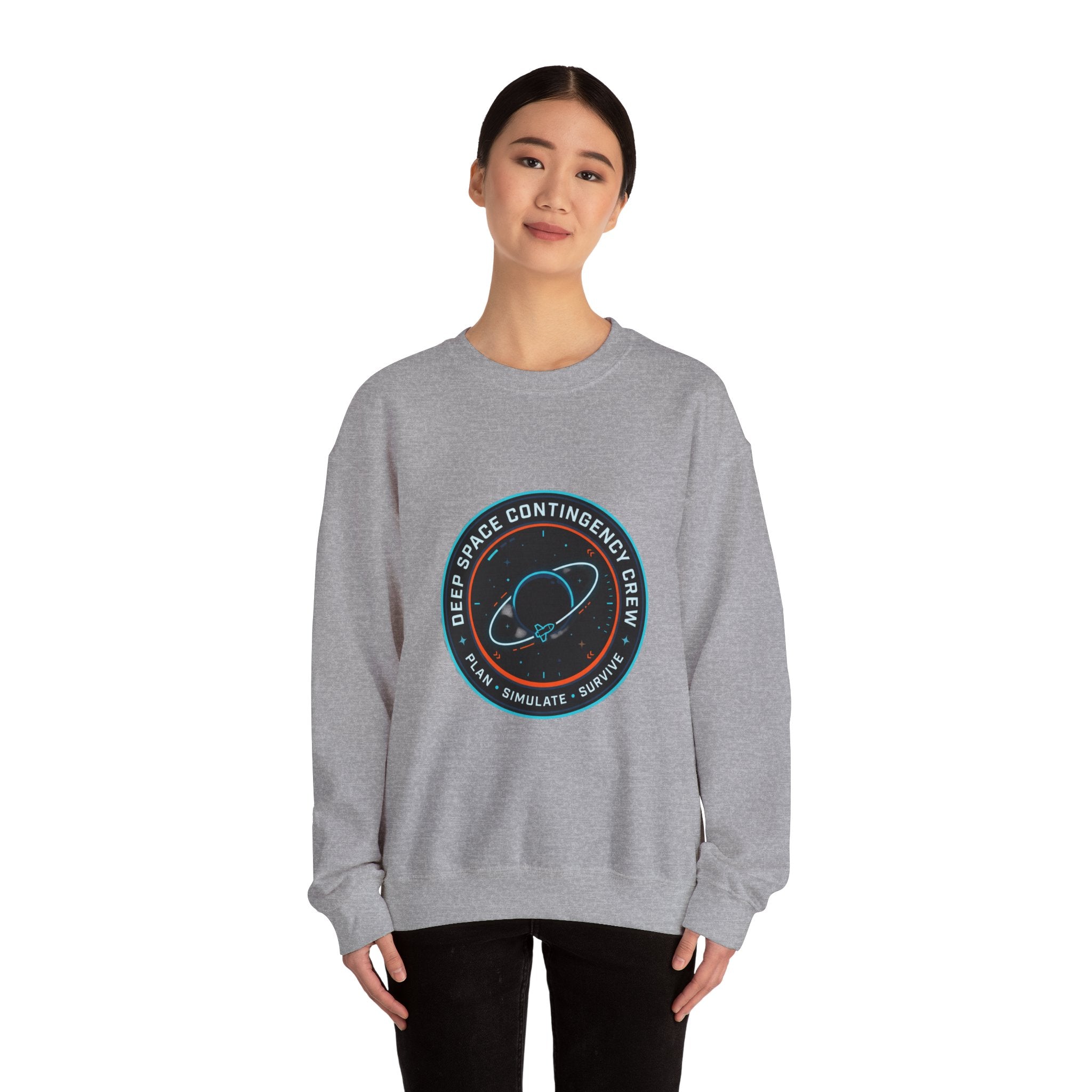 Deep Space Contingency Crew Patch Sweatshirt | hard sci‑fi, mission patch