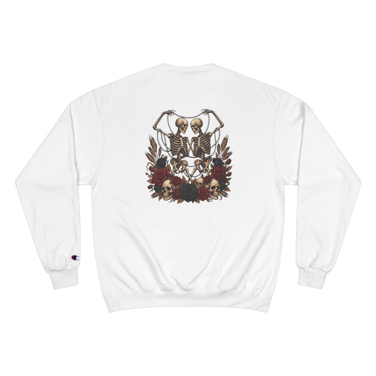 Skeleton Floral Halloween Champion Sweatshirt
