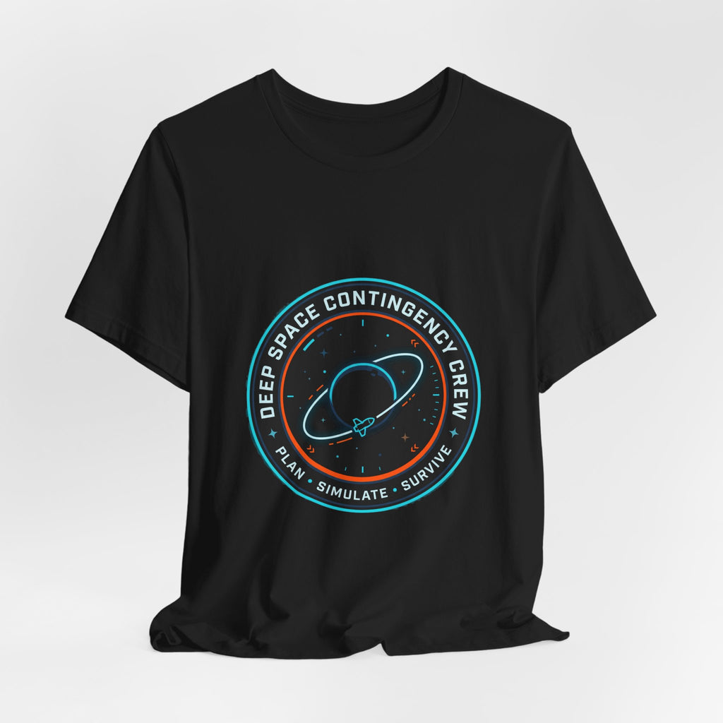 Deep Space Contingency Crew Tee | mission patch, hard sci‑fi exploration