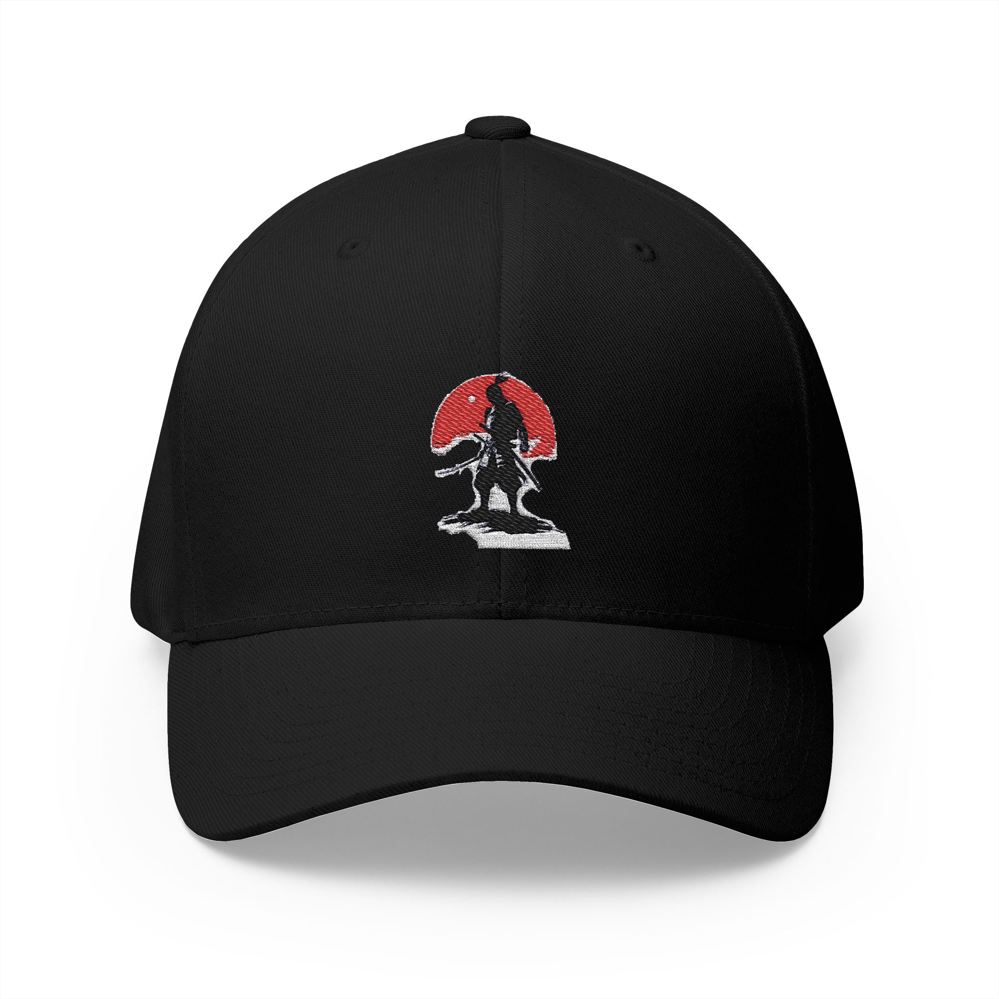 Embroidered Samurai Cap - Closed-Back Structured Hat for Adventure Lovers