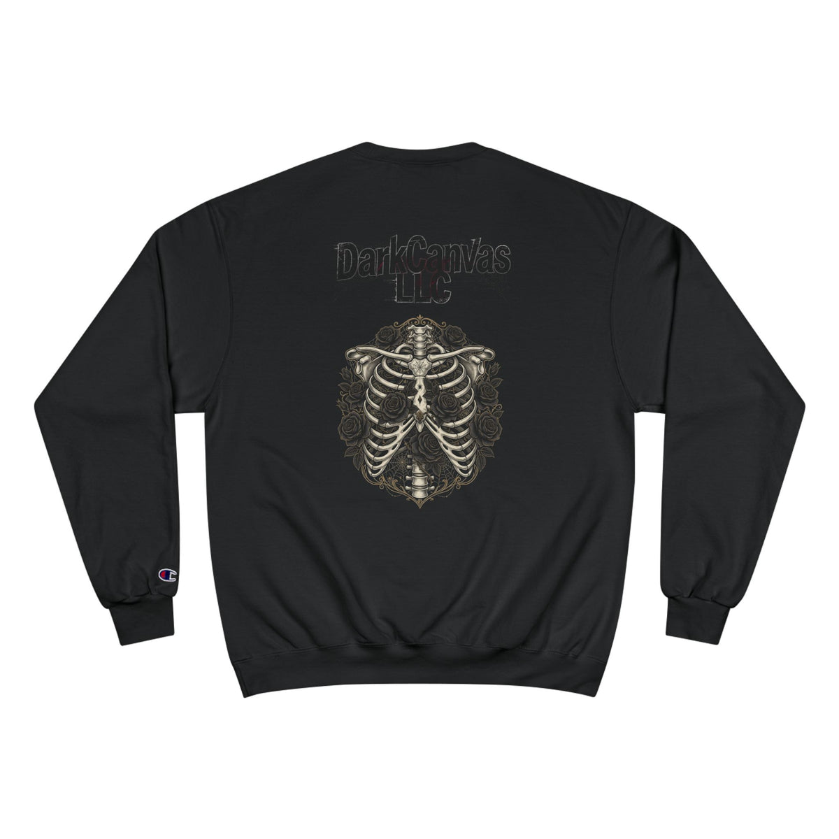 Skull Ribs Champion Sweatshirt — DarkCanvas LLC Graphic Crewneck