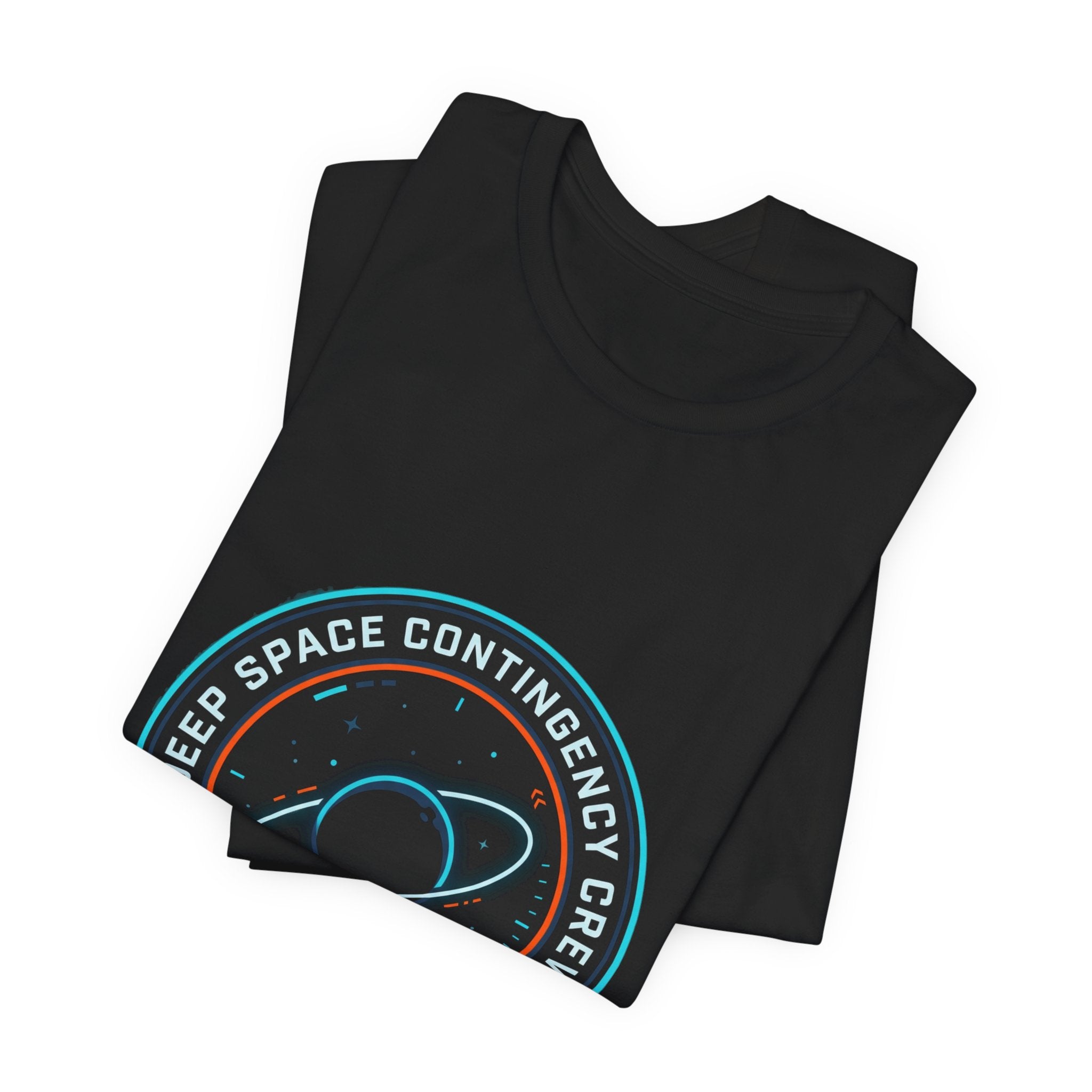 Deep Space Contingency Crew Tee | mission patch, hard sci‑fi exploration