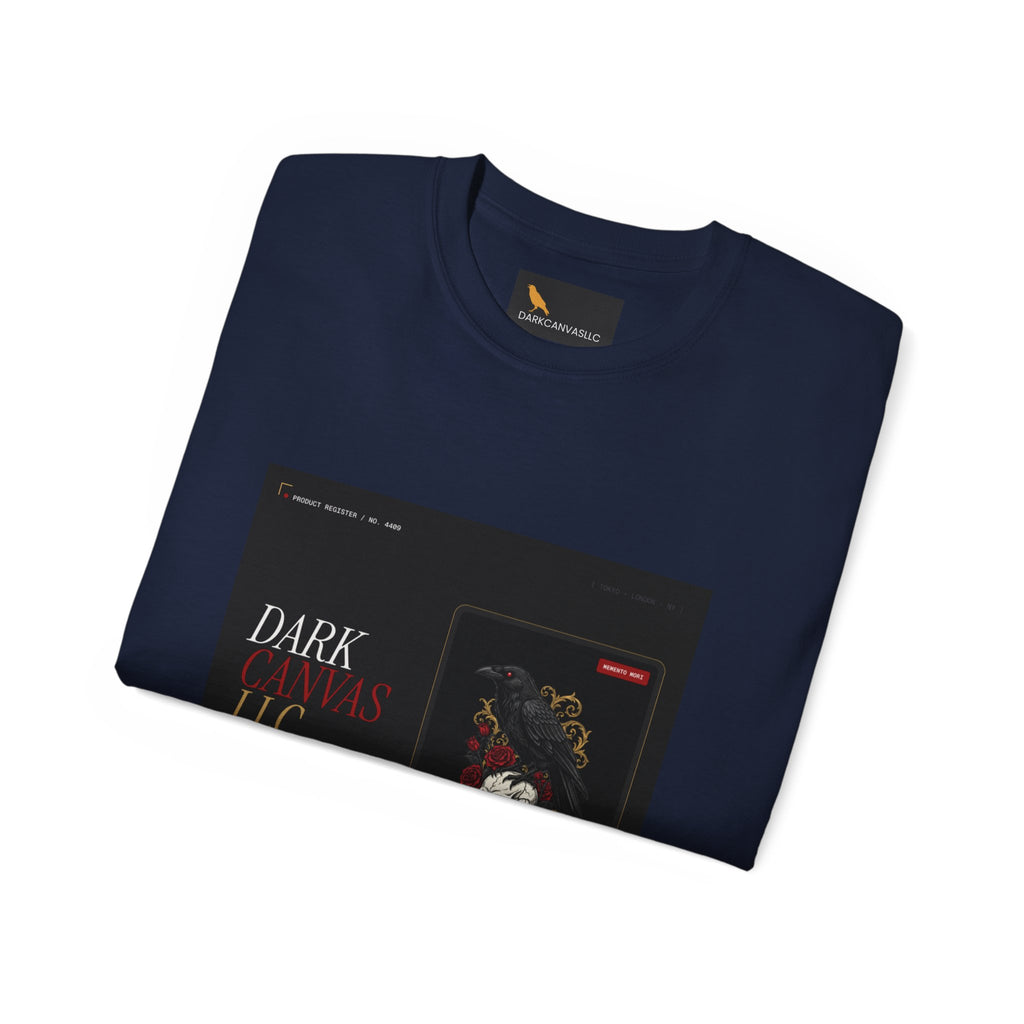 Gothic Skull Vintage Poster Tee — Dark Graphic Shirt