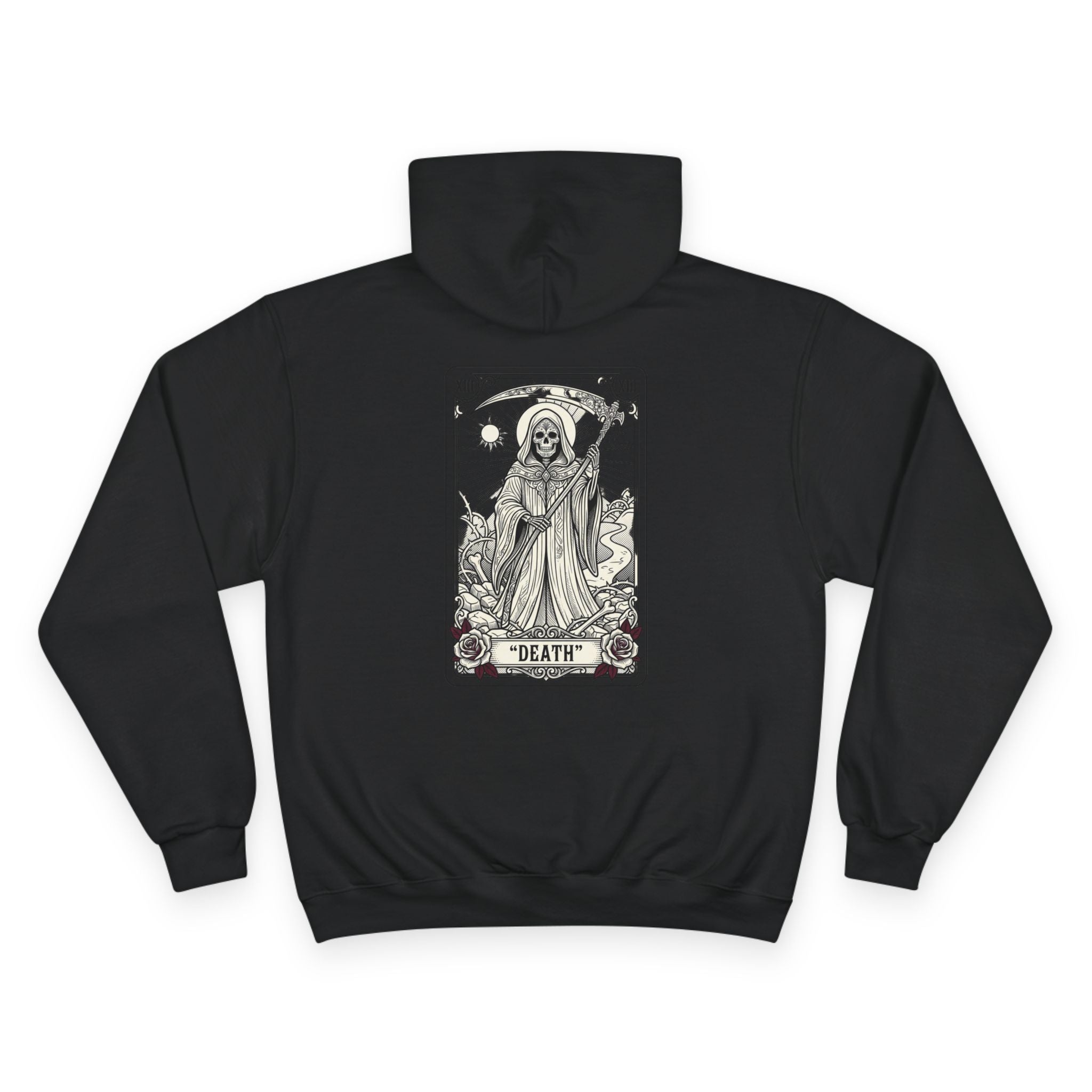 Tarot 'Death' Backprint Hoodie — Mystical Occult Graphic Pullover