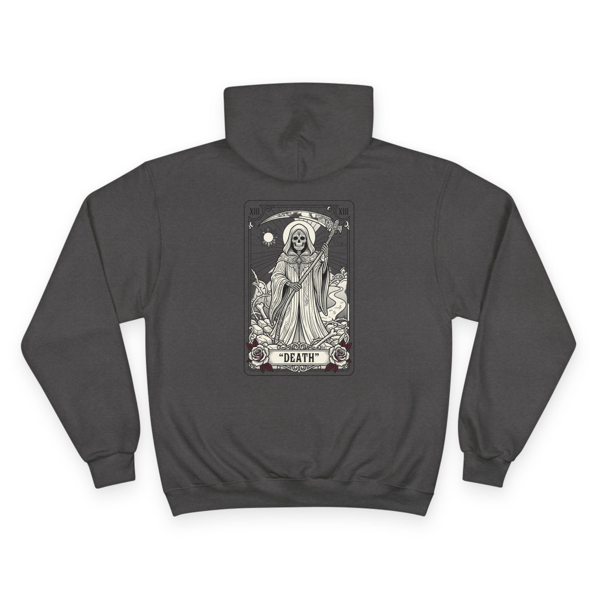 Tarot 'Death' Backprint Hoodie — Mystical Occult Graphic Pullover