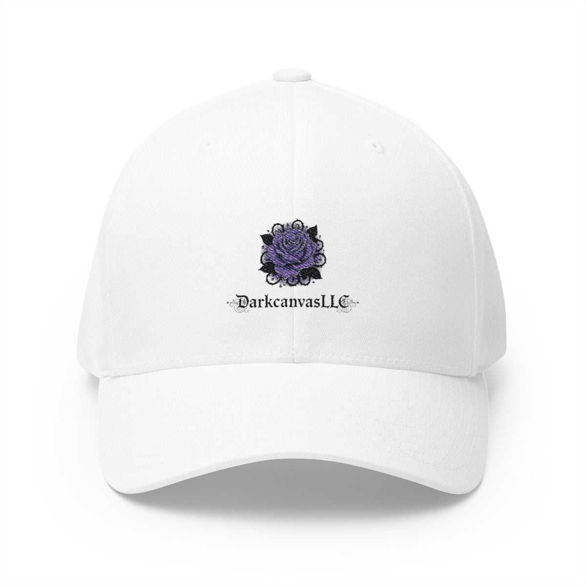 Embroidery hat DARKCANVASLLC purple rose
