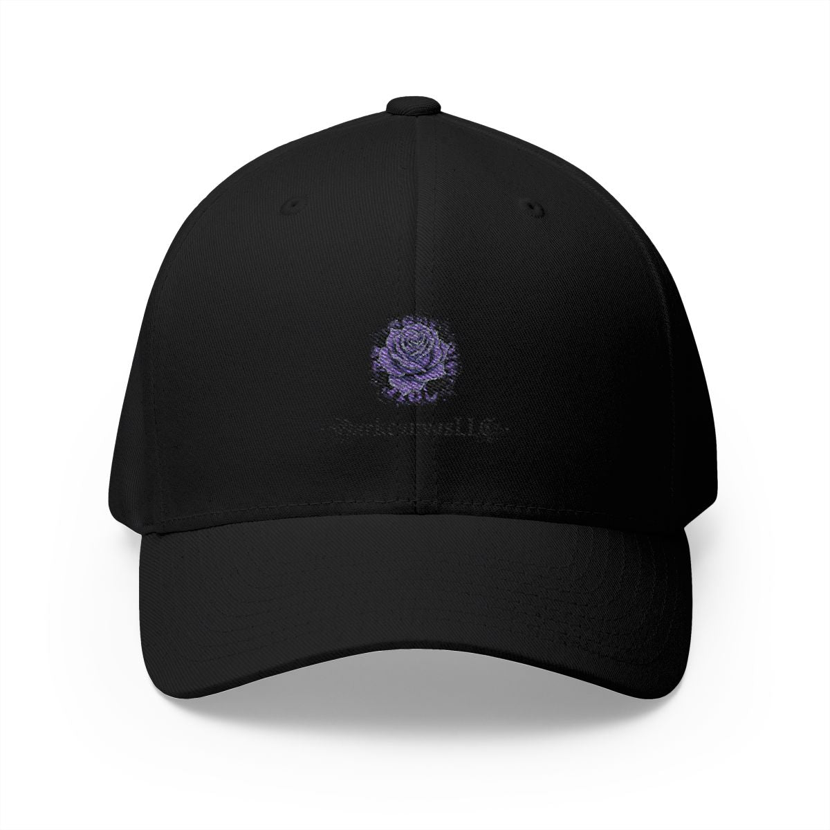 Embroidery hat DARKCANVASLLC purple rose