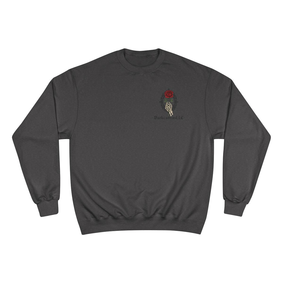 Gothic Skull & Roses Champion Sweatshirt — King Sleeve Design